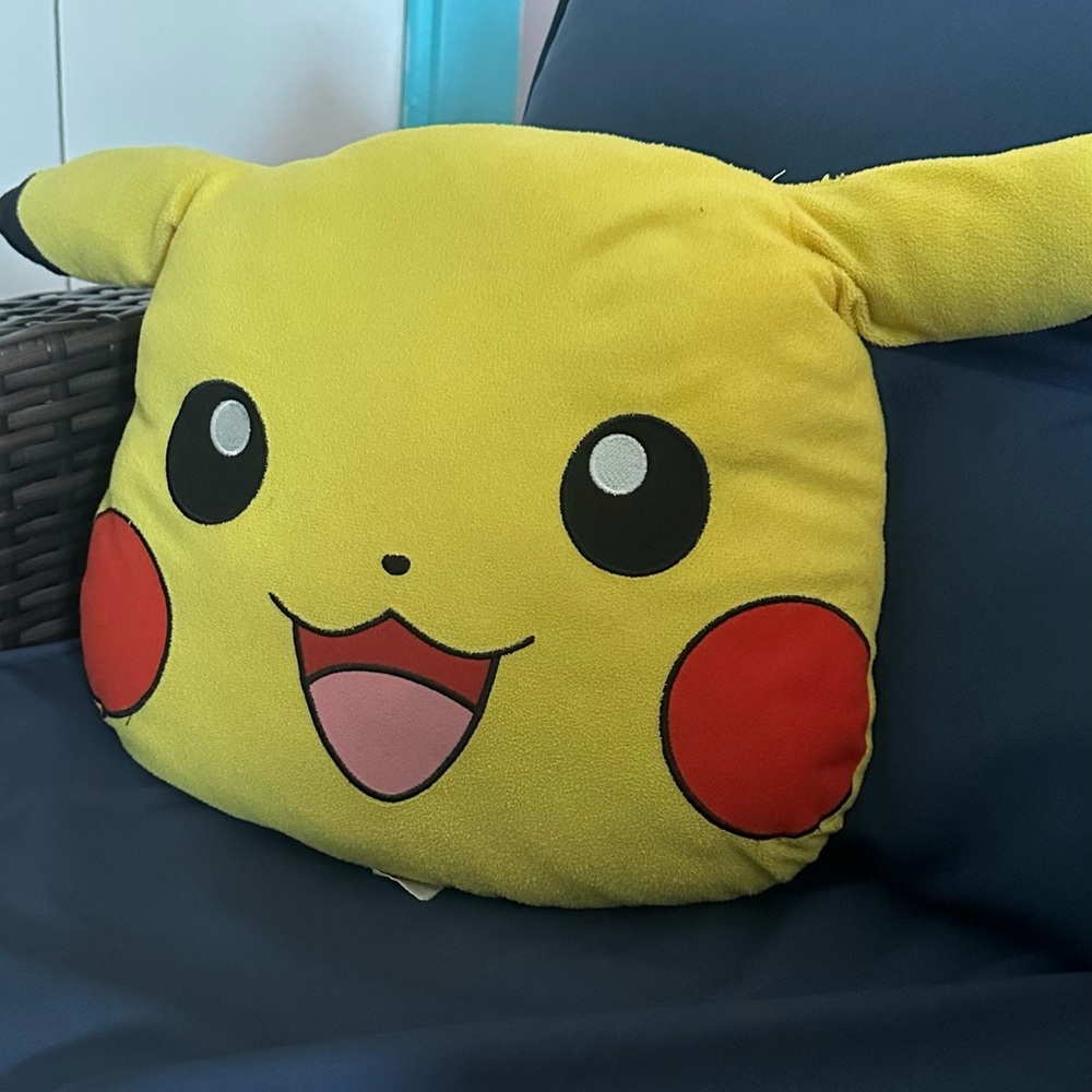 Pokemon Pikachu Yellow and Red Plush Pillow
